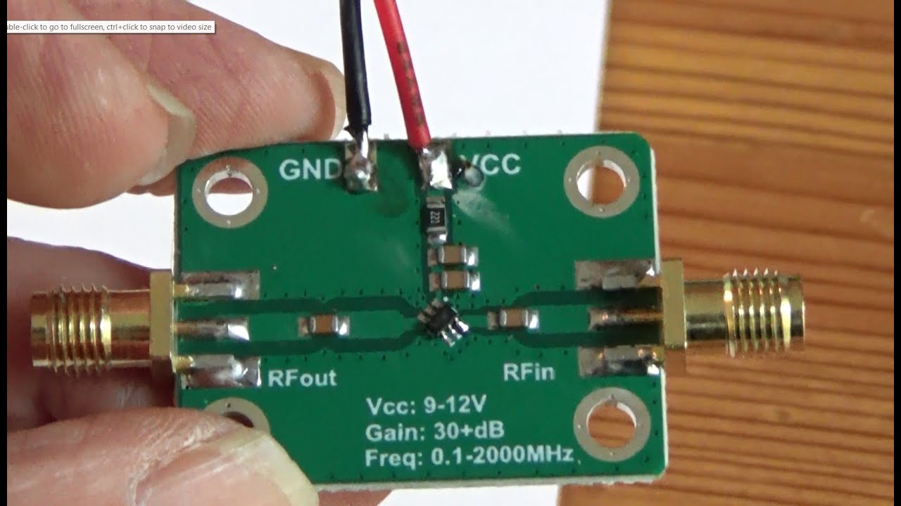 Wideband RF amplifier board