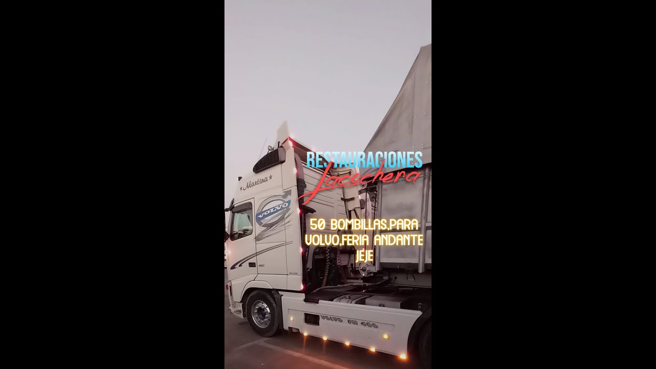LUCES LED AL VOLVO ,CAMION DE UN AMIGO ,le ponemos 50 bombillas