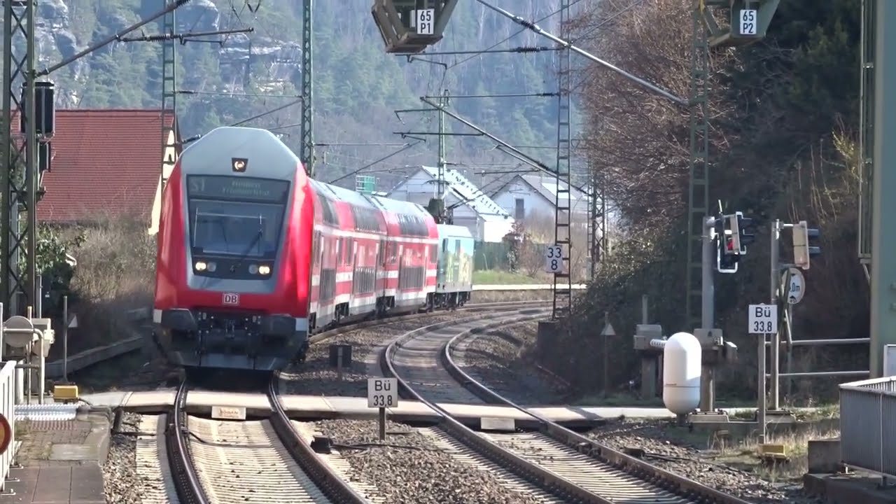 【Kurort Rathen】Dresden S-Bahn (S1) mit BR146 Werbungsloks