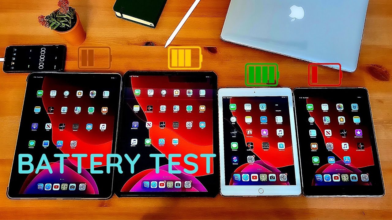 2020 iPad Pro Battery Drain Test - 2020 iPad Pro 12.9 vs 2018 iPad Pro 12.9 vs 6th Gen iPad 9.7 vs..