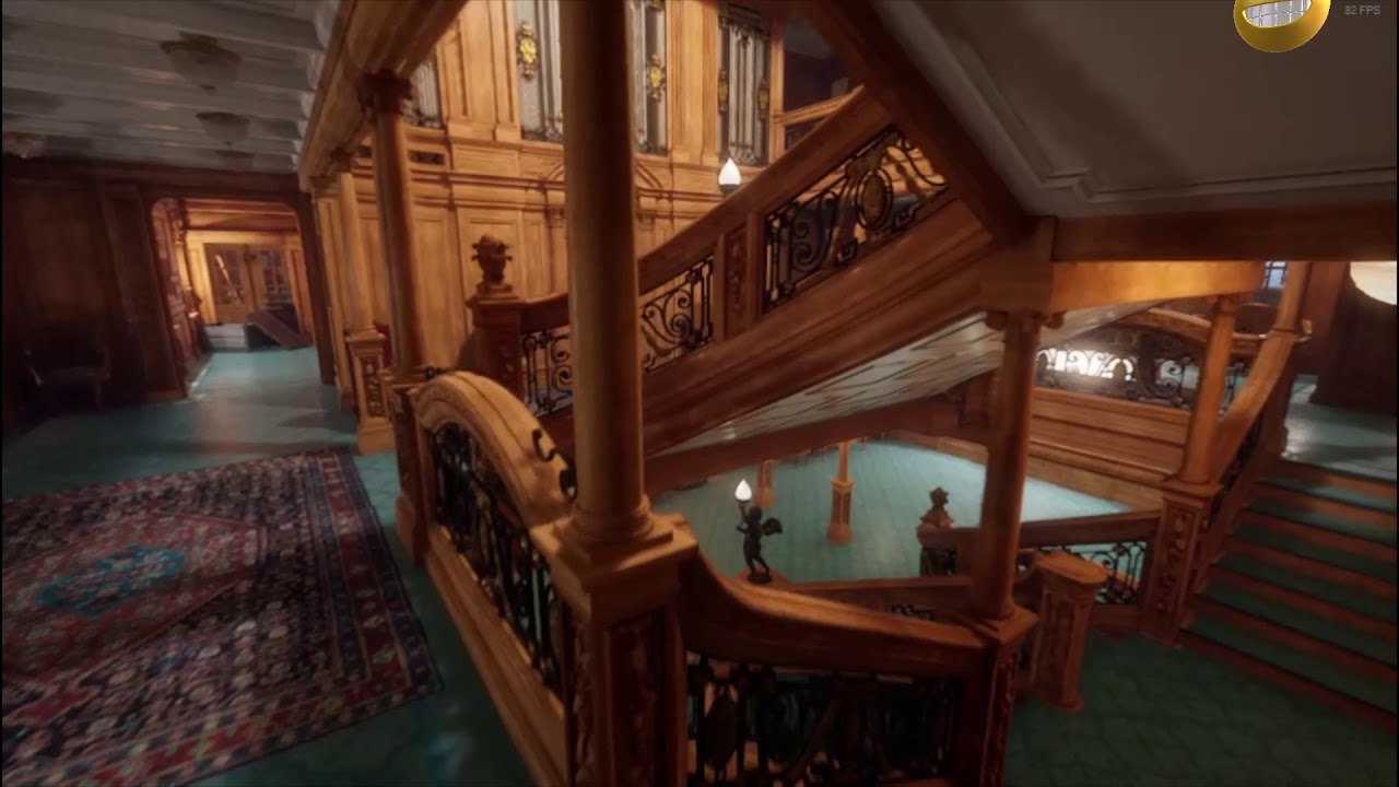 Britannic: Patroness of the Mediterranean. RMS Britannic: Forward Grand staircase.