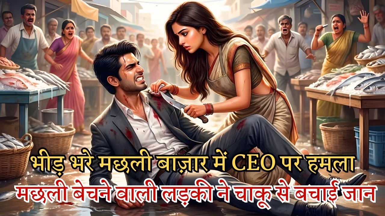 भीड़ भरे मछली बाज़ार में CEO पर हमला, मछली बेचने वाली लड़की ने चाकू से बचाई जान!