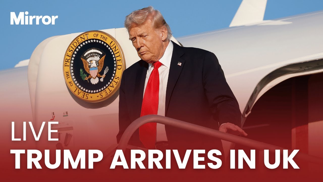 LIVE: Donald Trump lands in UK for state visit