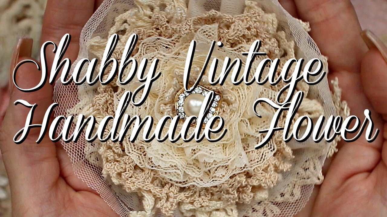 Потертый винтажный цветок ручной работы для Ooh La La Vintage Treasures DT