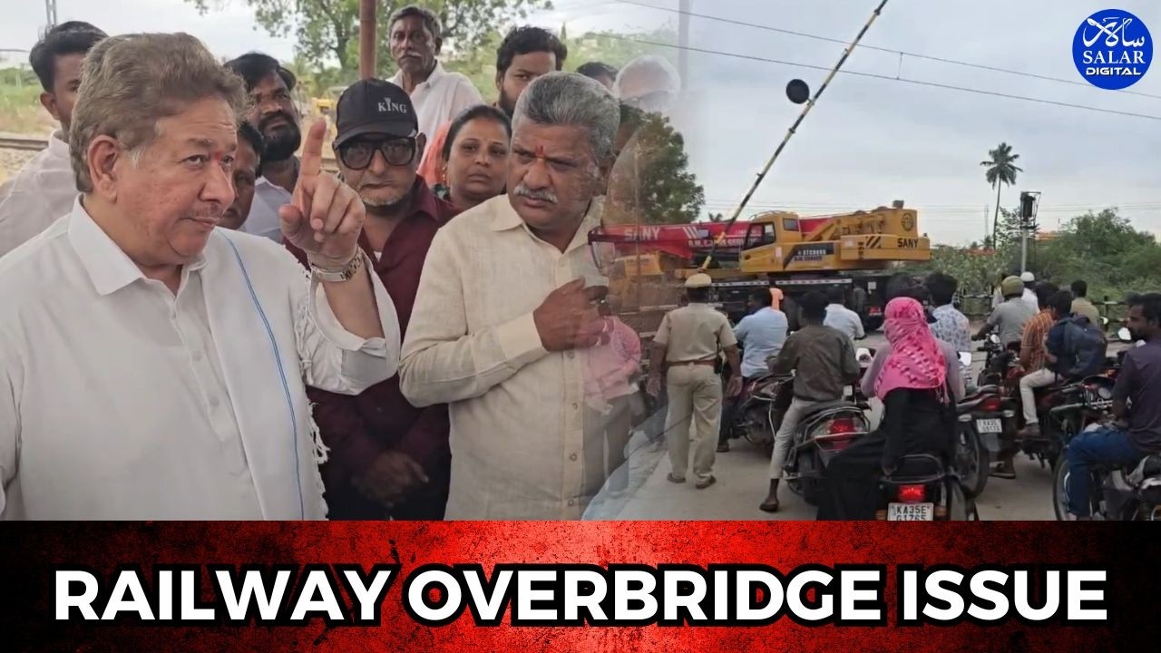 MLA Gaviappa Protests Over Delayed Railway Overbridge Work in Vijayanagar