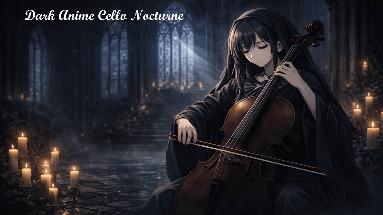 Dark Anime Cello Nocturne 🌑 Lonely Gothic Music for Night & Sleep