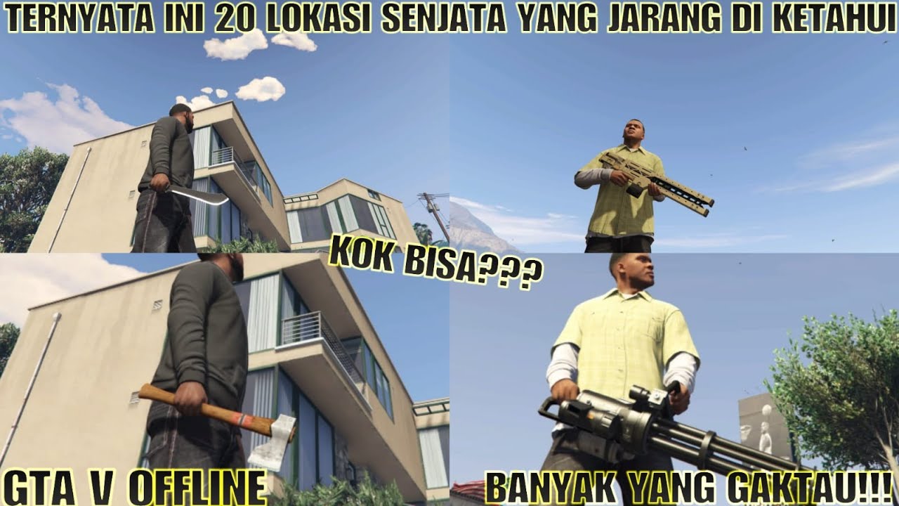 TERNYATA INI LOKASI SEMUA SENJATA DI GTA V ~ GTA V OFFLINE #LOKASISEMUASENJATADIGTAVOFFLINE