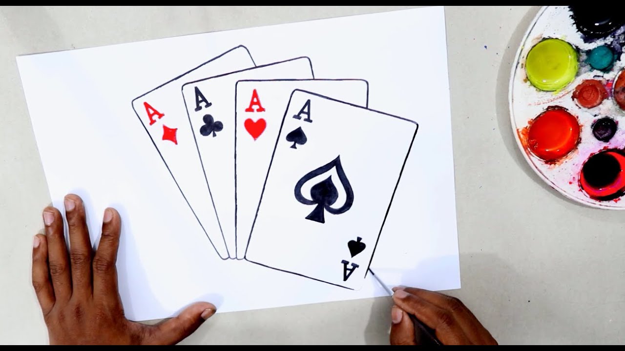 How to draw Playing Cards easy