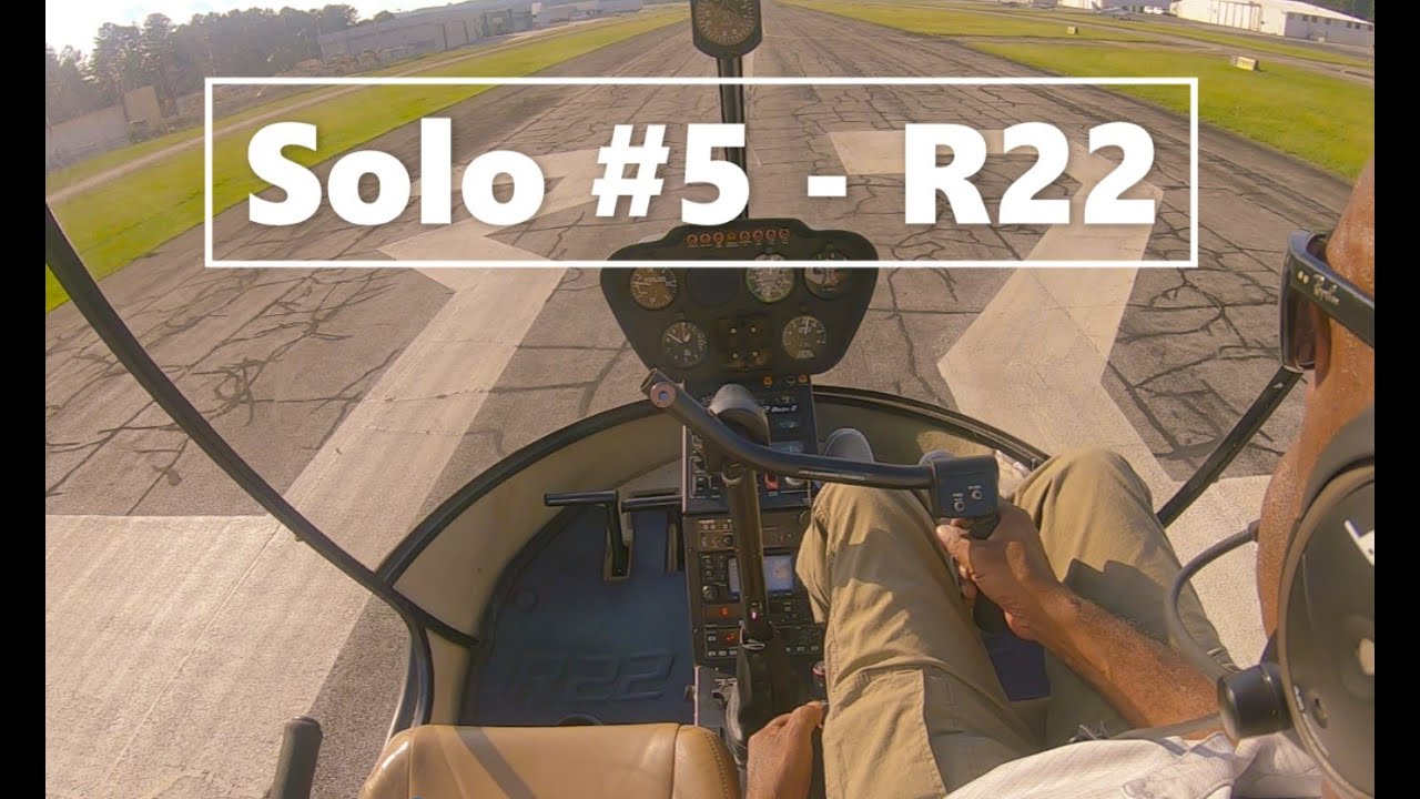 Robinson R22 Helicopter Training   Solo #5 Full Flight Solo with ATC and Cockpit Audio