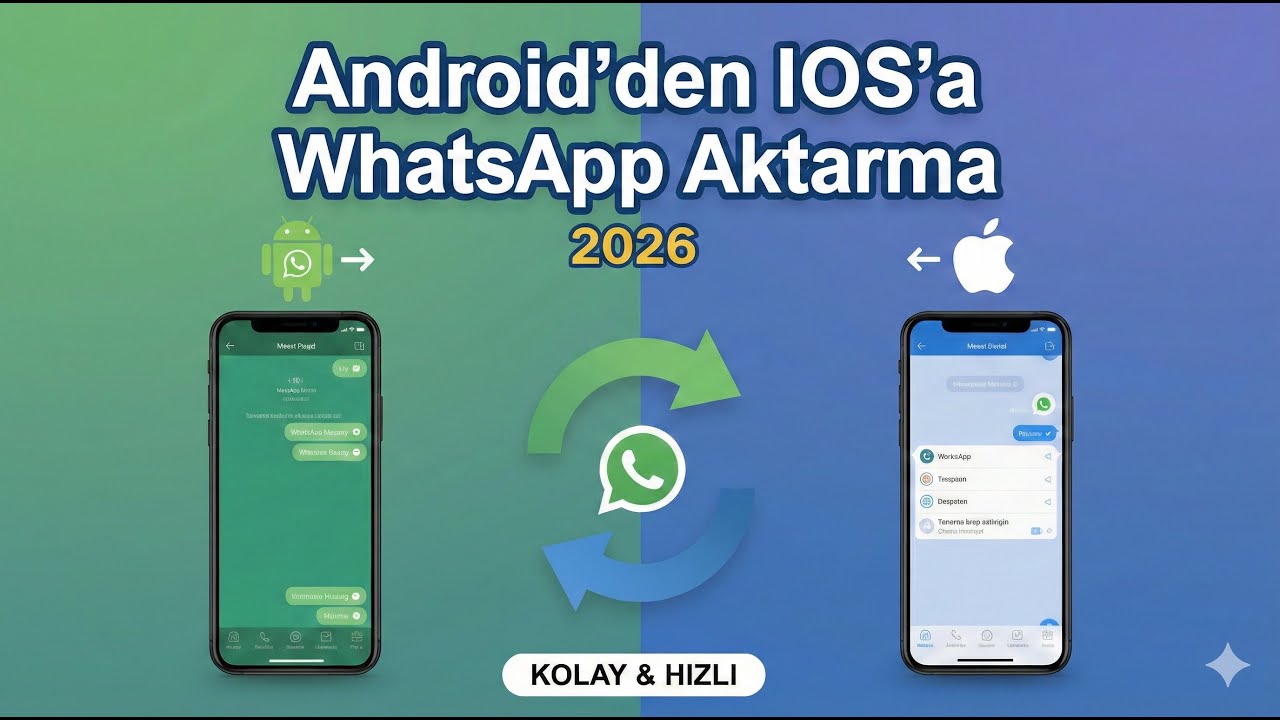 Android'den iOS'a WhatsApp Aktarma 2026 | Hatasız iOS'e Taşı