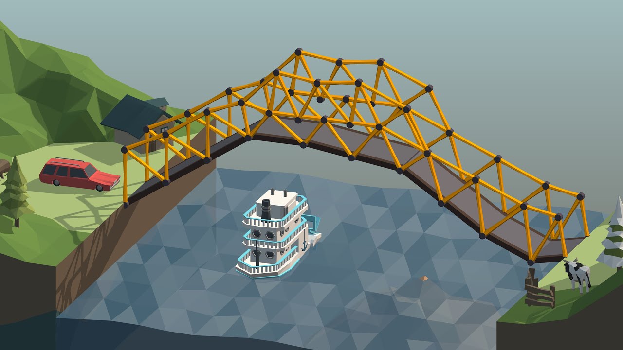 Poly Bridge - Gameplay (PC/UHD)