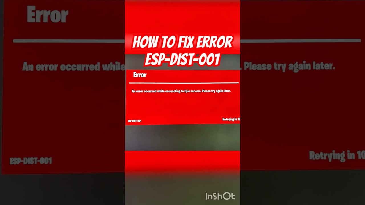 EPIC SERVERS DOWN !! Fortnite ESP-DIST-001 Error Fix | Epic Games Server Connection Issue Explained.