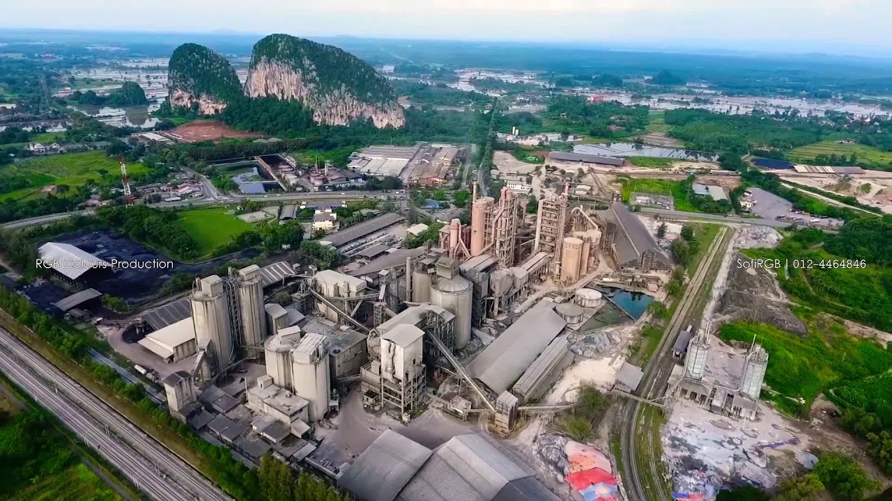 Perlis Cement Factory drone aerial bt RGB
