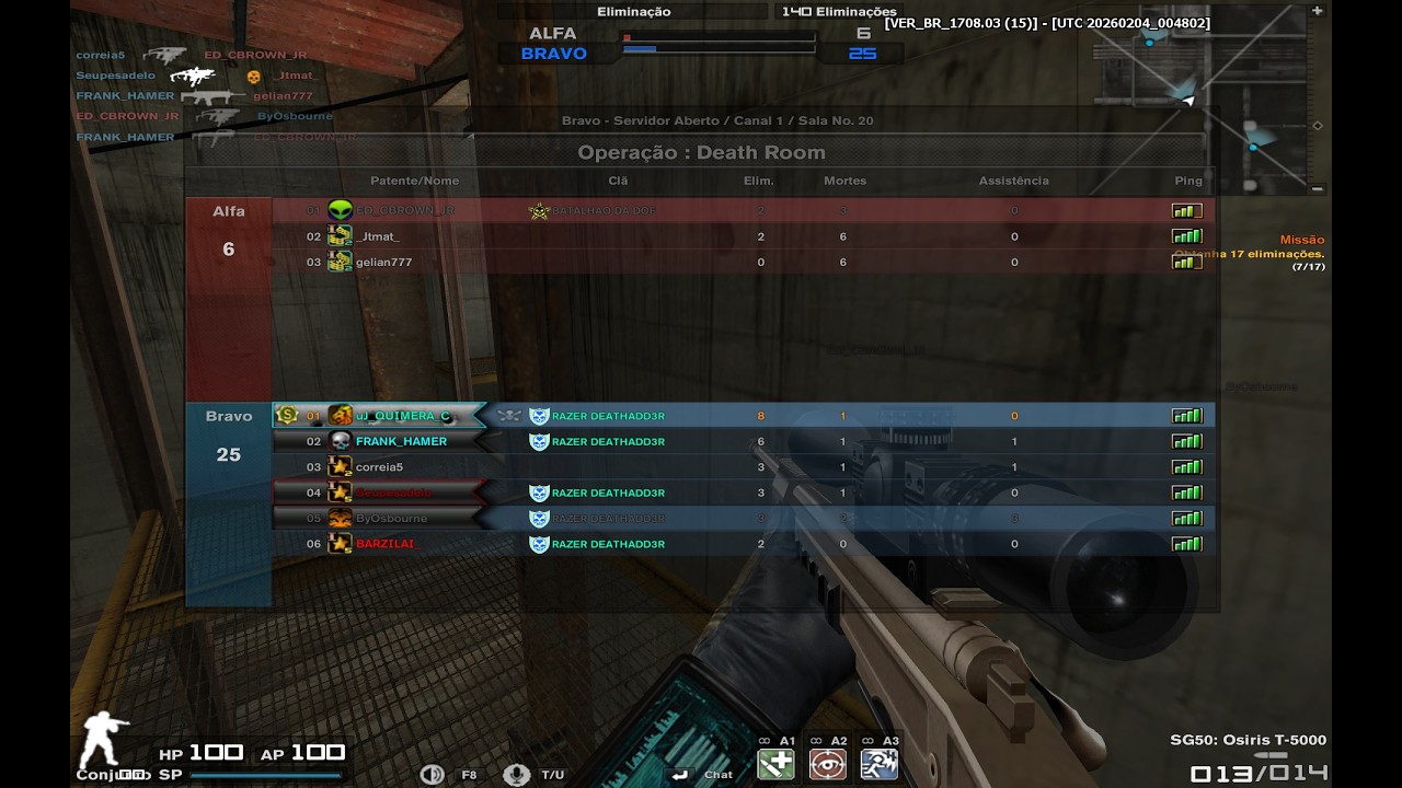 COMBAT DE ARMAS :  LIVE death Room