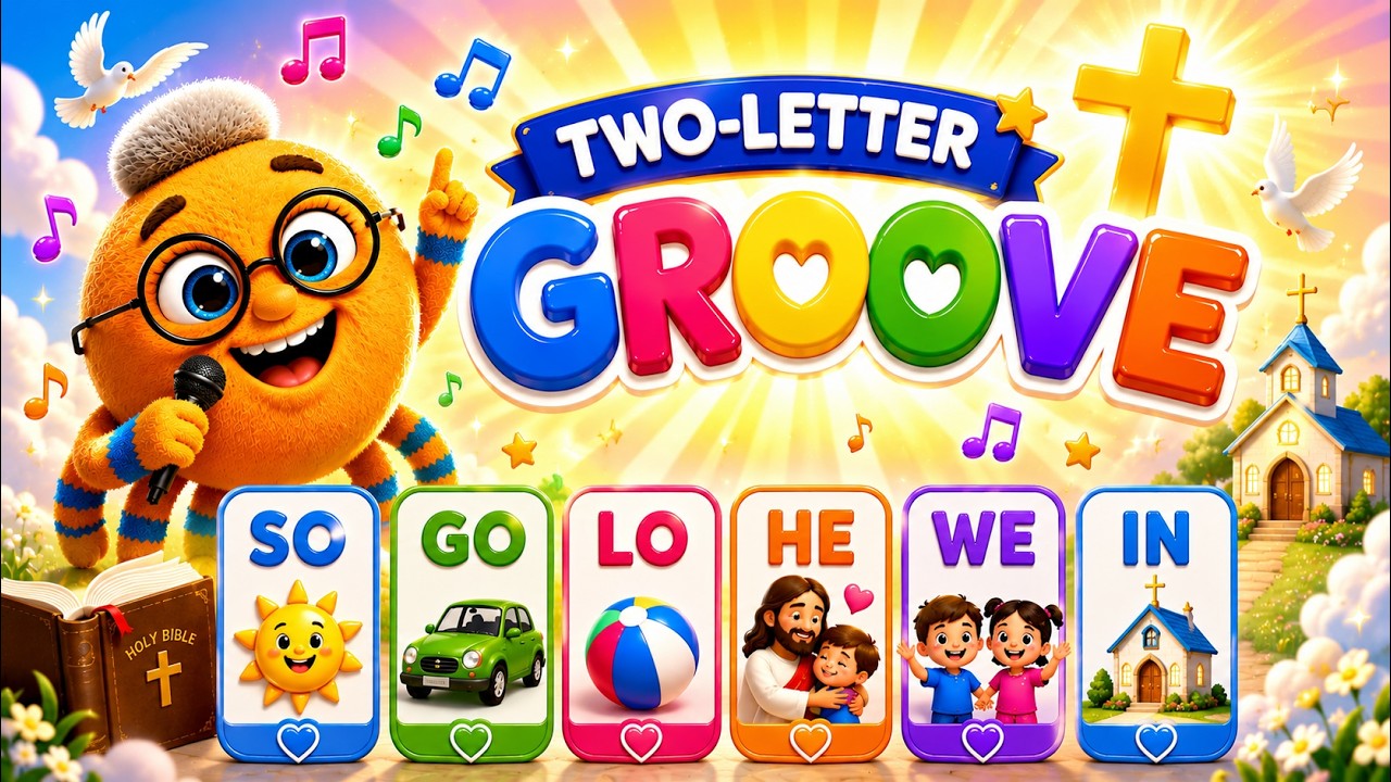 TWO-LETTER GROOVE | Fun Christian Kids Song | Learn 2-Letter Words With Music! (SO, GO, LO & More!)
