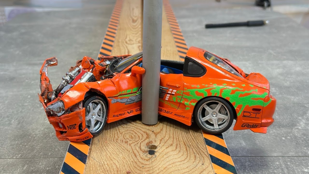 Жесткий Краш Тест Toyota Supra из Пластилина