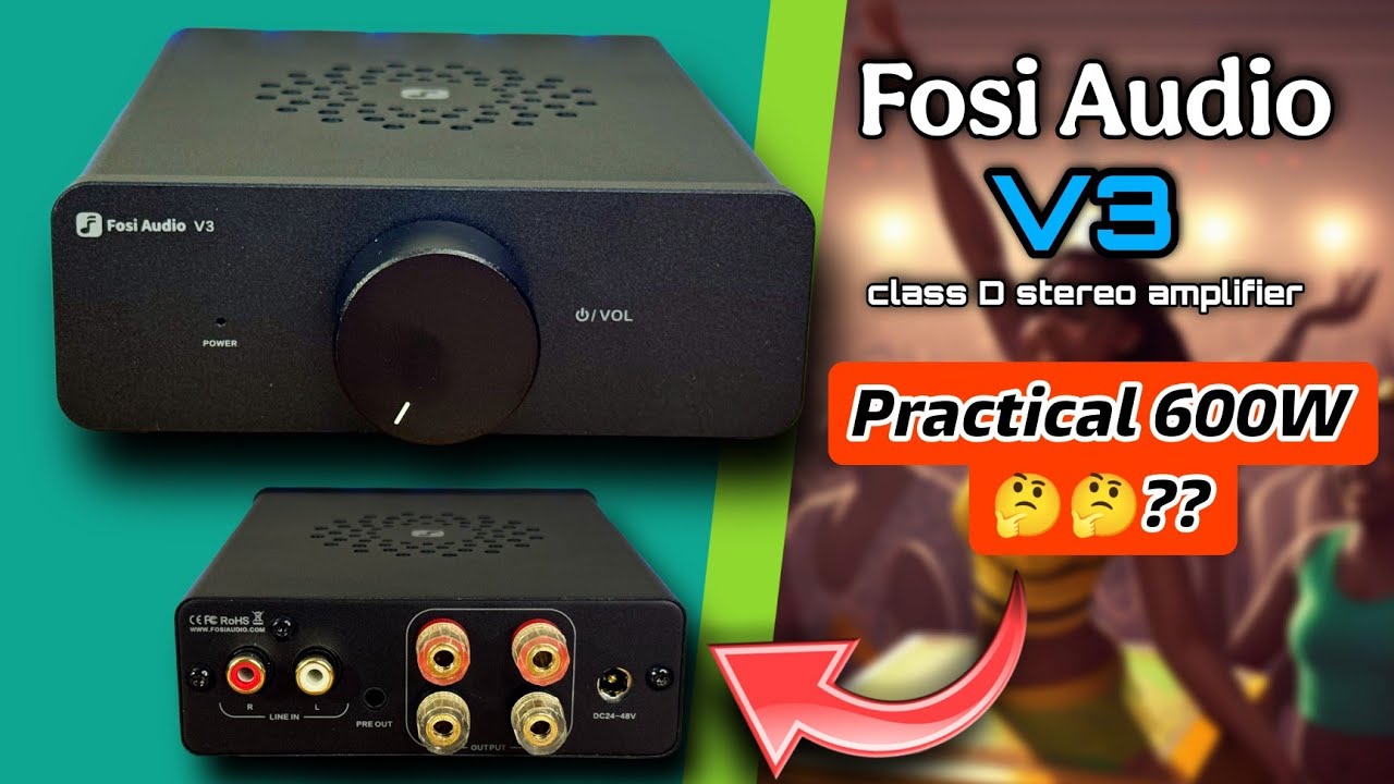 One of the best Class D Amplifiers? | Fosi Audio V3 Class D Amplifier Unboxing & Review #homeaudio