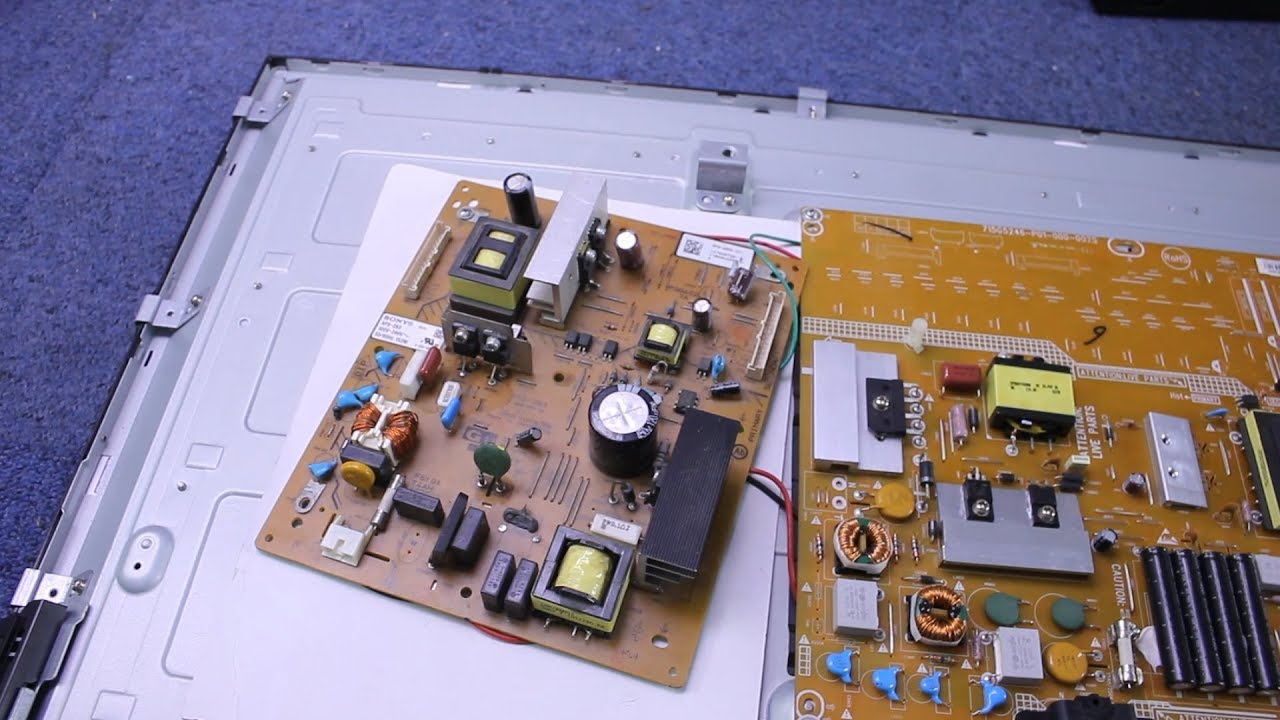 الجزء الثالث من إصلاح تلفاز فيليبس ثم الإصلاح بدمج باور سبلاي أخرى PHILIPS 40PLF3107H/12