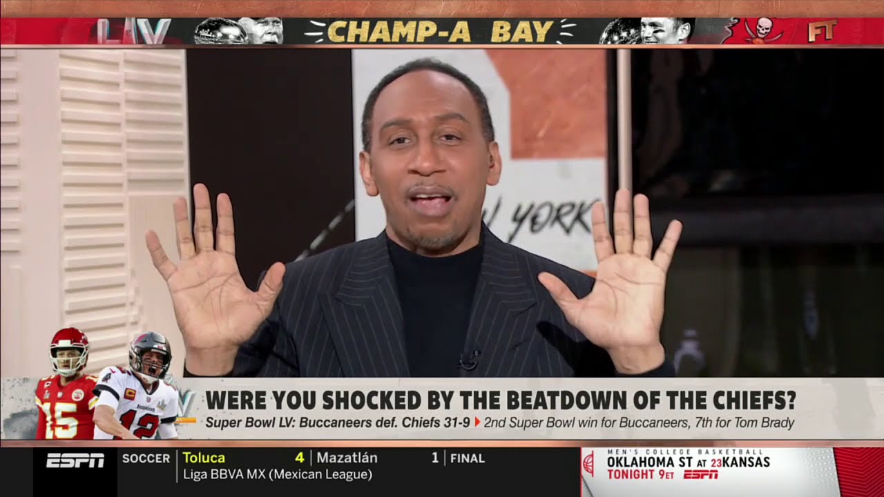First Take | Stephen A Smith Shocked That Buccaneers Beat Down Chiefs to Win Super Bowl | 2-8-21