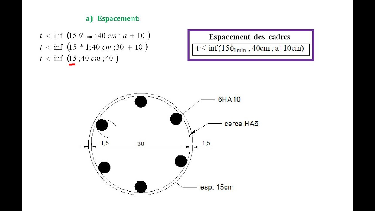 BAEL | Exercice N°4| Poteau circulaire ✍ 👩🏻‍🏫