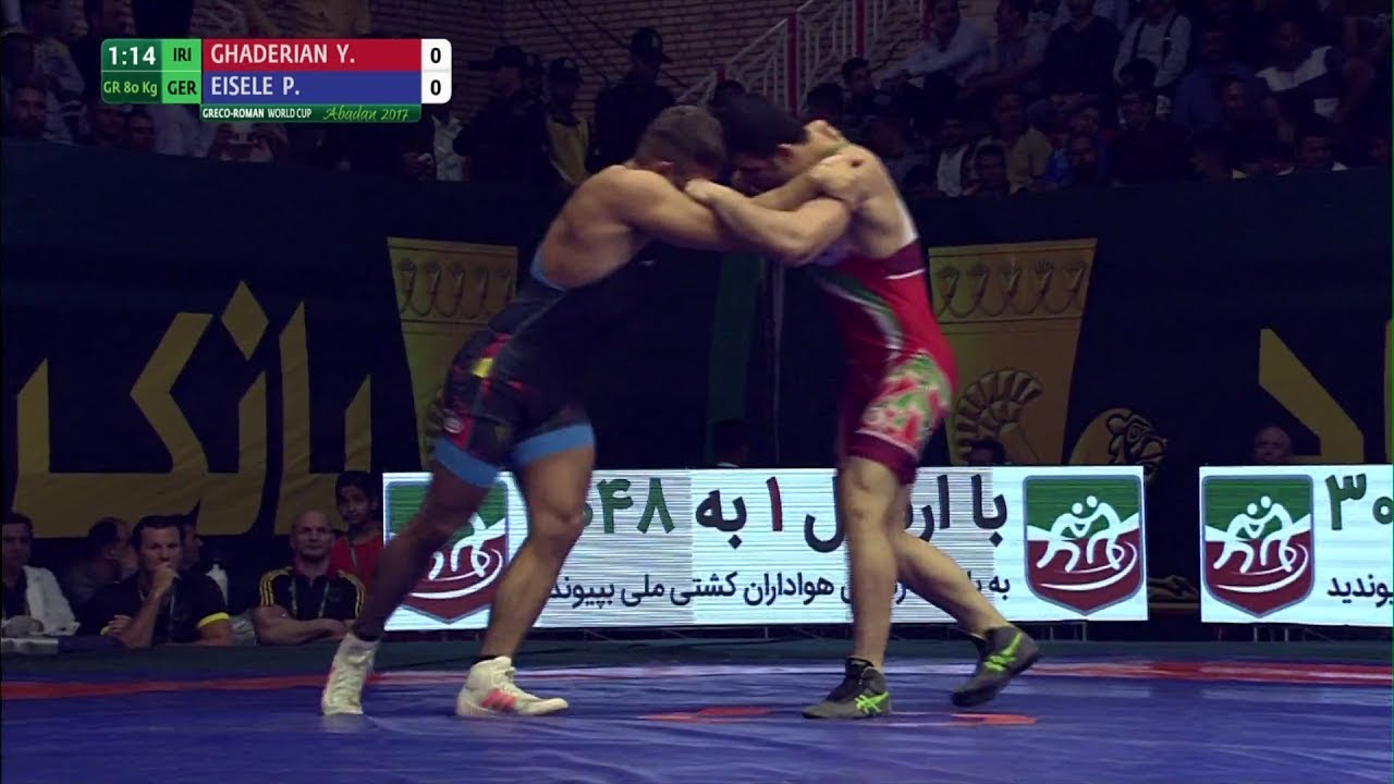 Round 1 GR - 80 kg: Y. GHADERIAN (IRI) df. P. EISELE (GER) by TF, 11-2