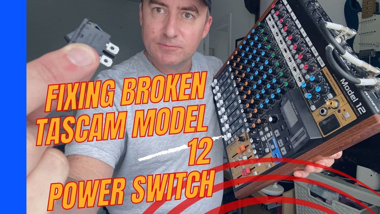Tascam Model 12 Broken Power Switch Fix #tascam_official