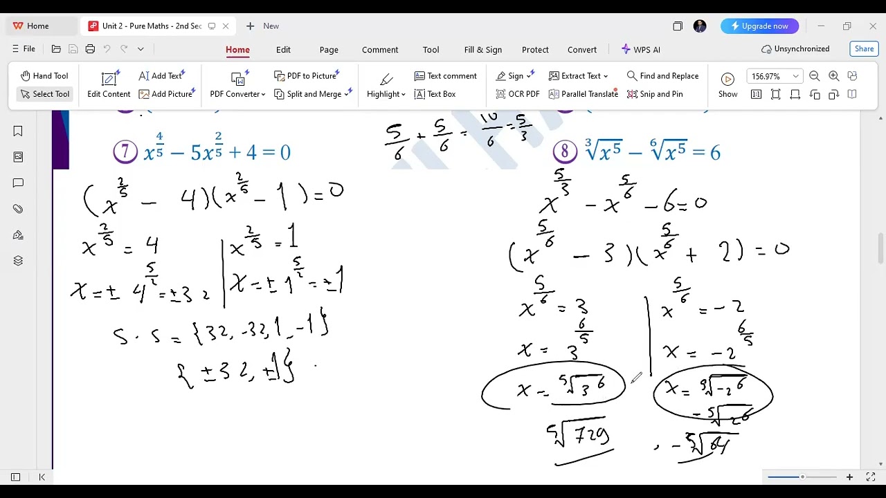 EX on Rational exponents ( 2nd sec ) الصف الثاني الثانوي لغات