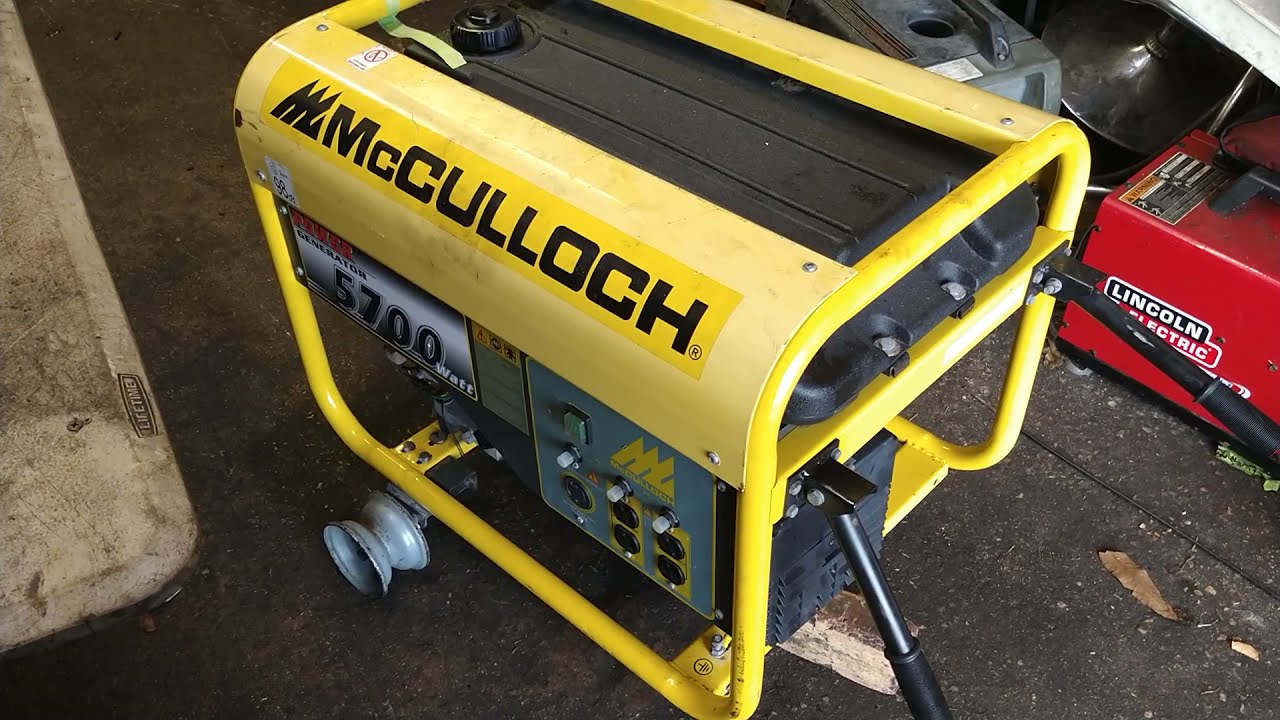mcculloch 5700 watt model fg6000mk generator no power fix repair