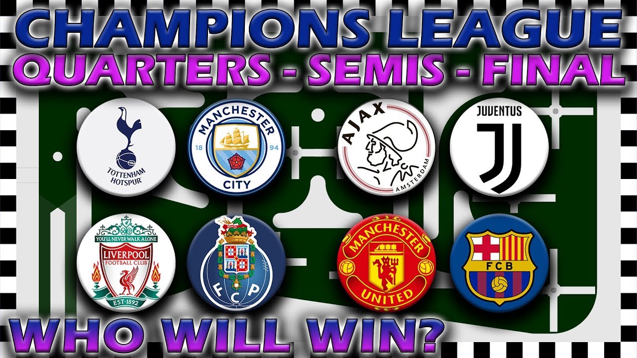 UEFA Champions League 2018/19 Predictions - Quarter Finals to Final - Marble Race Algodoo