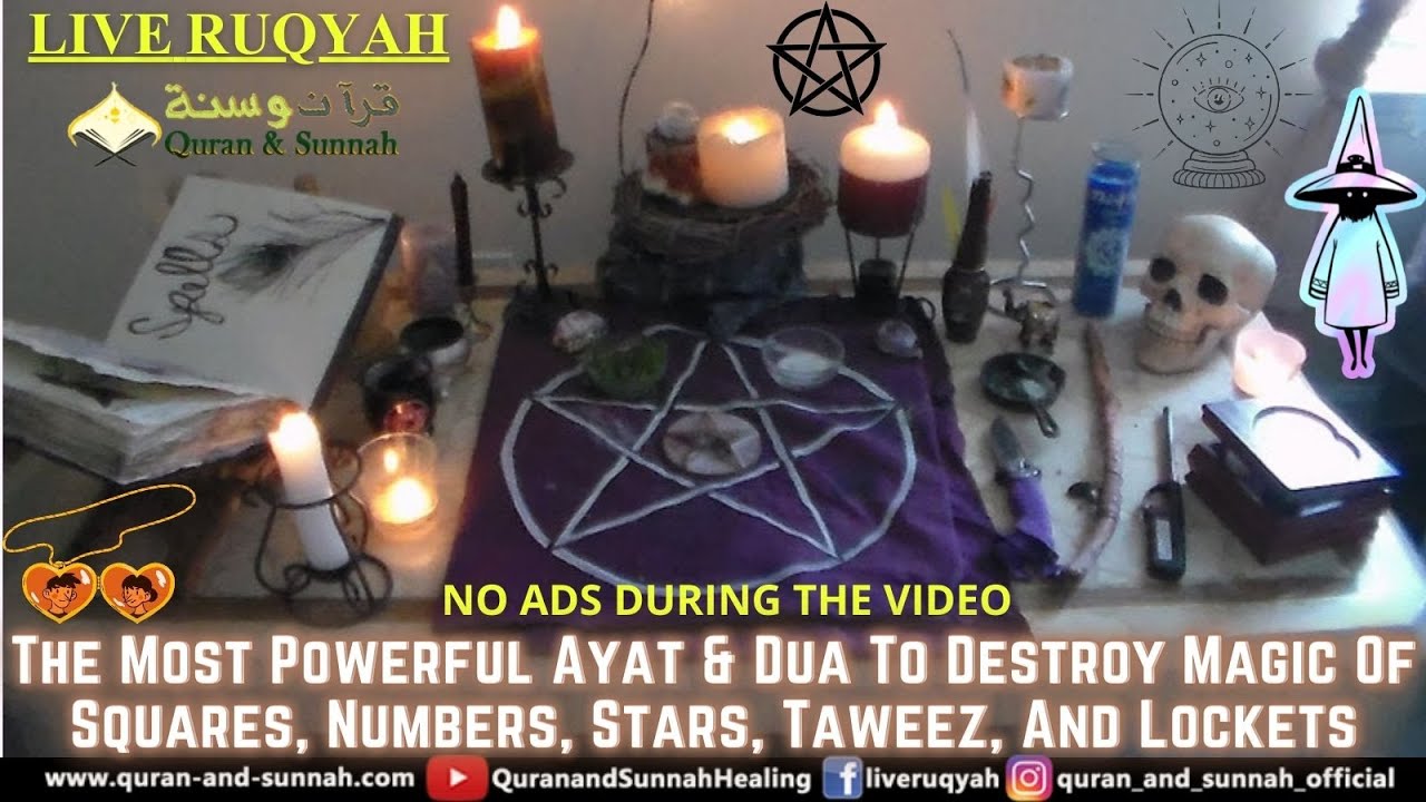 AL QURAN RUQYAH TO DESTROY VOODOO BLACK MAGIC OF SQUARES, NUMBERS, STARS, TAWEEZ, AND LOCKETS.