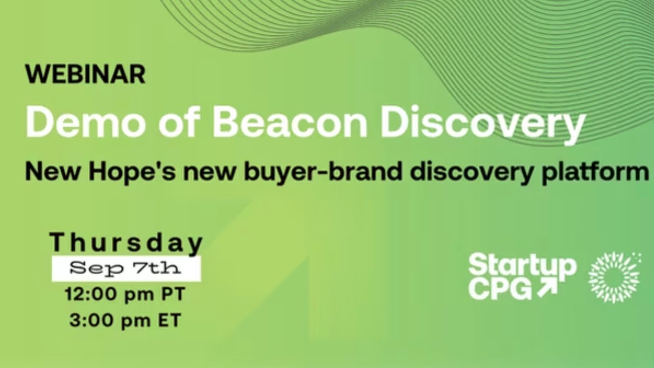 Demo of Beacon Discovery, New Hope's new buyer-brand discovery platform
