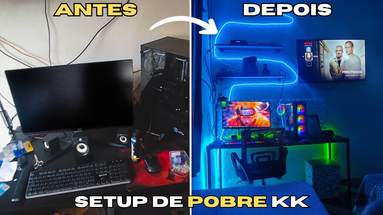 Tunando meu setup de pobre kk (ficou TOP 😂)