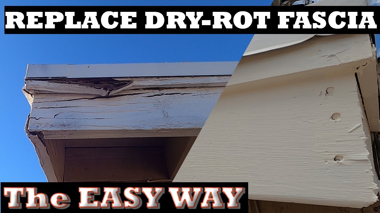 How to replace wood Fascia easily! 1x3 and 2x8 with flashing | Lacey Family Farms