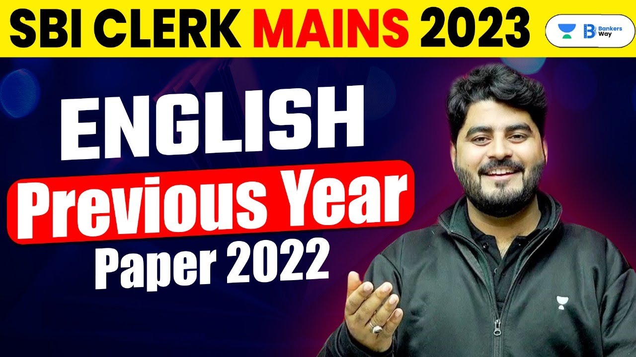 SBI Clerk Mains 2023 | SBI Clerk Mains English Previous Year Question Paper | Vishal Parihar Sir