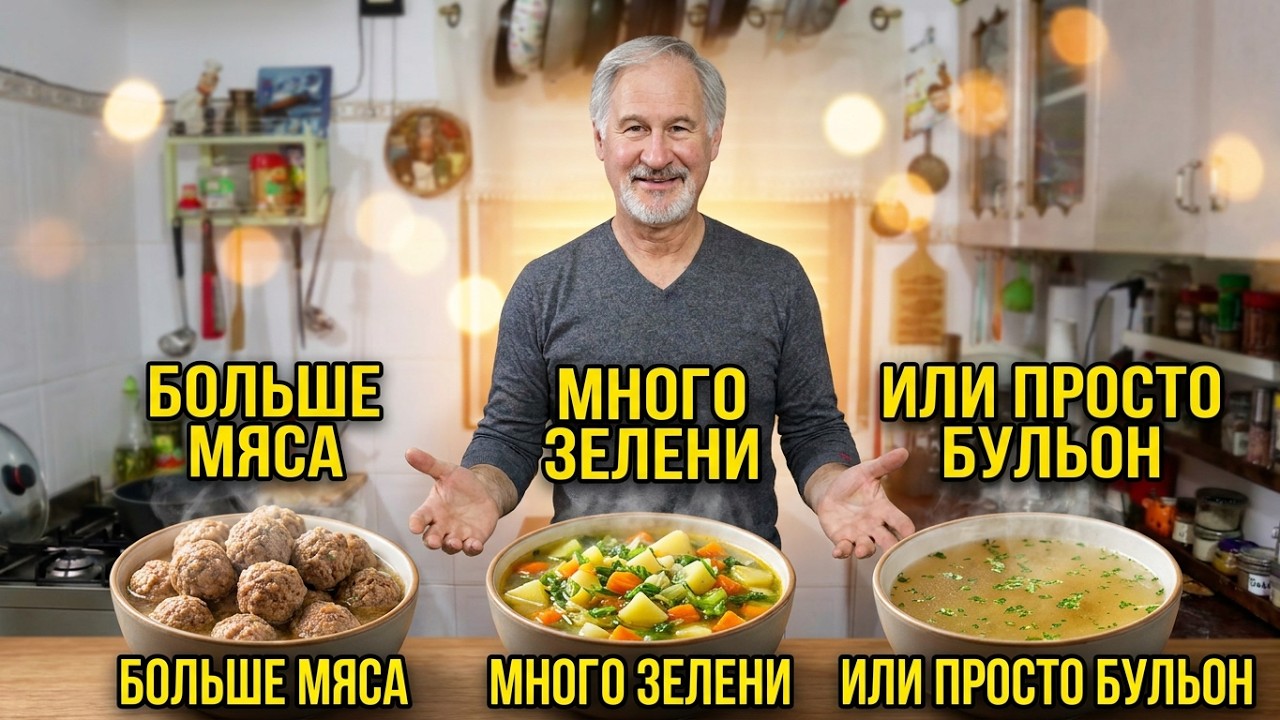 Картофельный суп с фрикадельками. Вкусный обед!