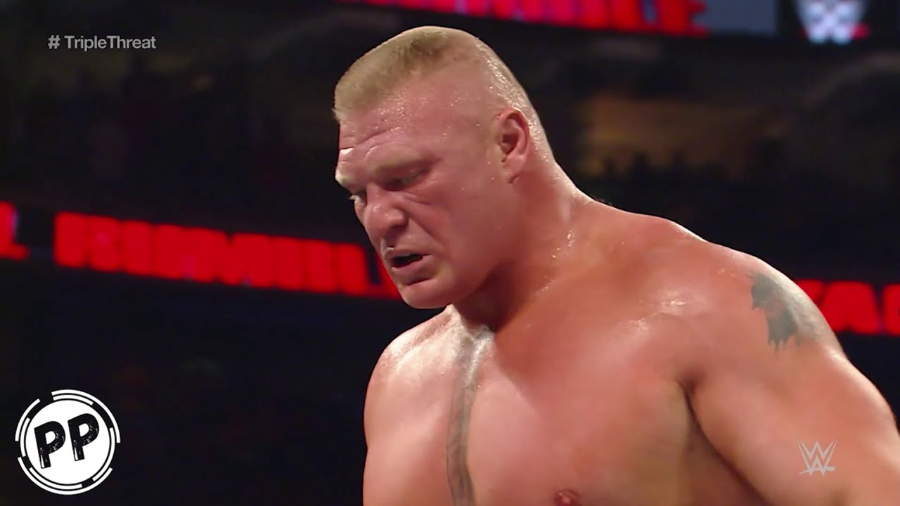 Brock lesnar vs John Cena vs Seth Rollins - Royal Rumble 2015 Highlights