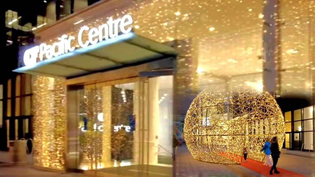Downtown Vancouver Black Friday Walk in Pacific Centre, Shopping Mall, BC, Canada