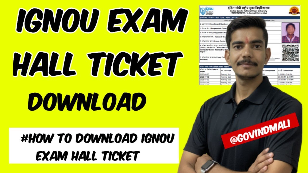 Ignou Exam Hall Ticket Download #IgnouHallTicket #IgnouExamAdmitcard #ExamHallTicket  #ExamAdmitcard
