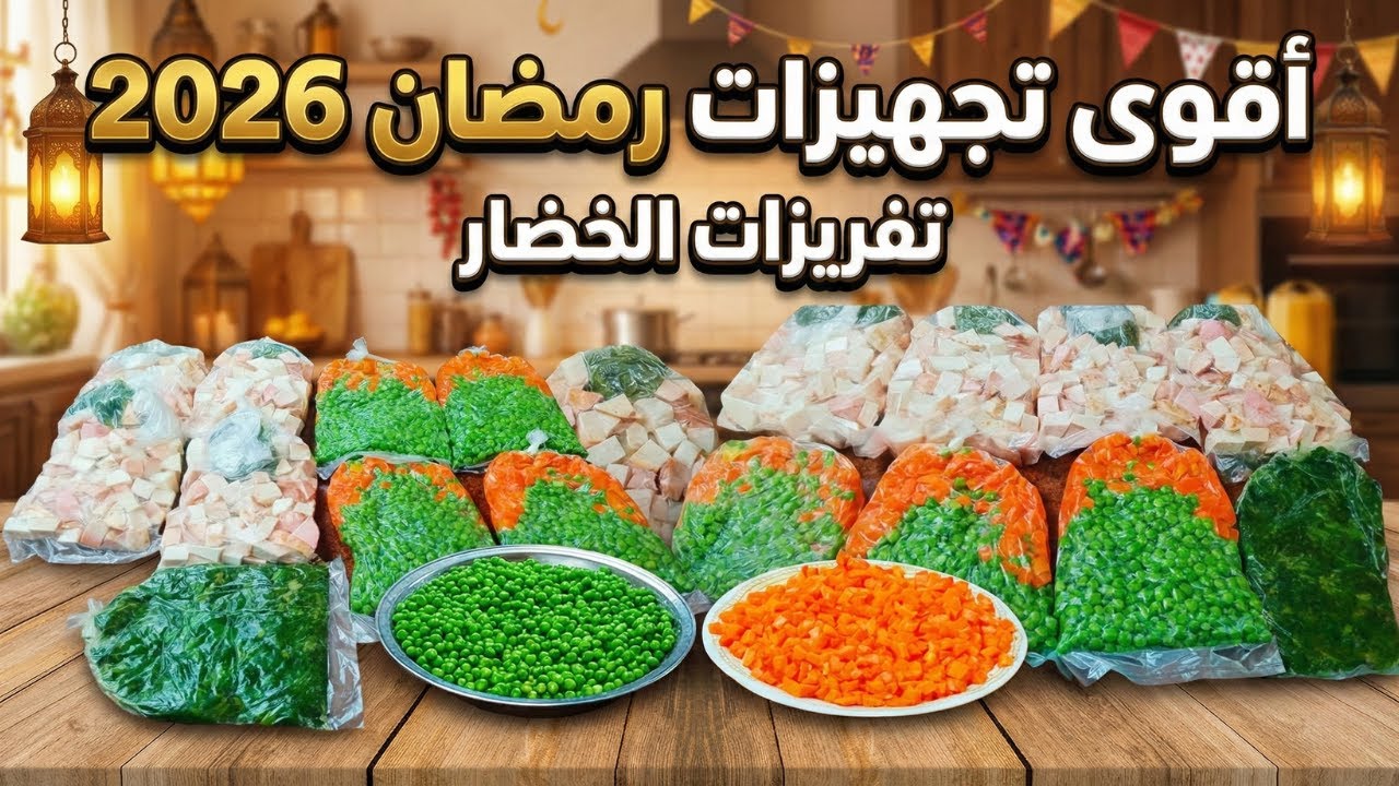 تفريزات خضار رمضان 2026 🌙 املي الفريزر خير بأقل مجهود 💪 وداعاً لوقفة المطبخ في الصيام 👋