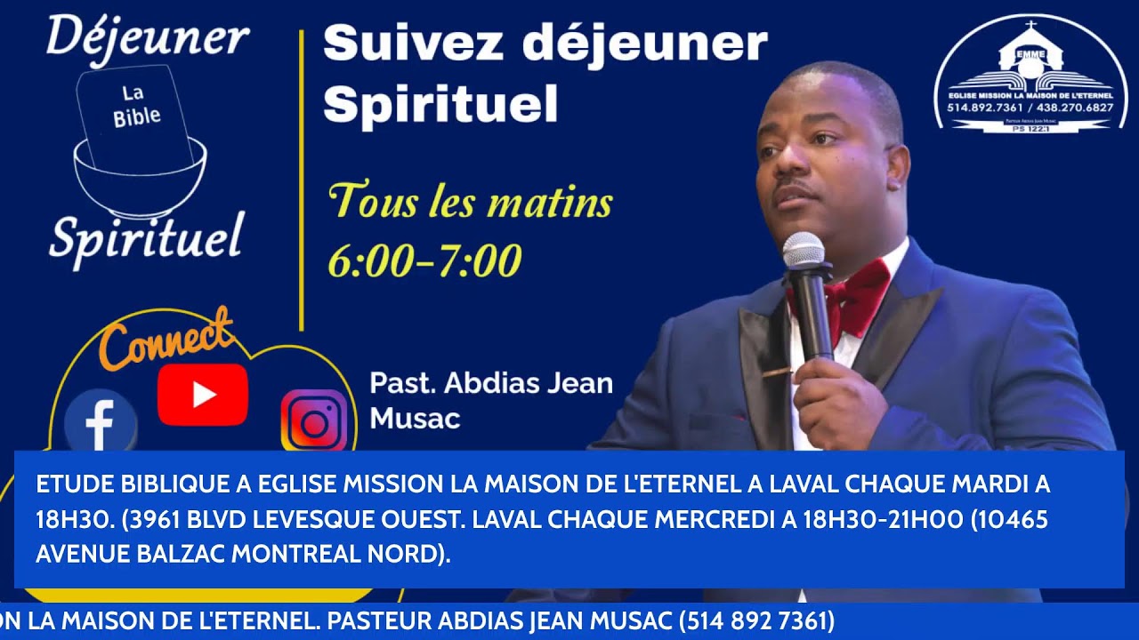 DEJEUNER SPIRITUEL AVEC PAST ABDIAS