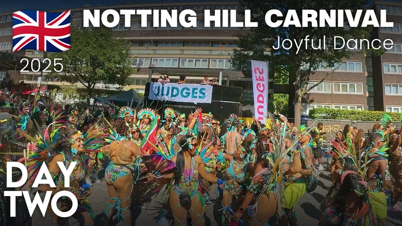 Notting Hill Carnival 2025 London/  Biggest British street party/ day 2