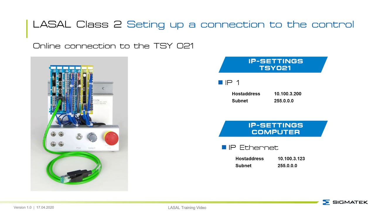 1.0 LASAL CLASS - Online connection to starterkit SSK 002 (english)