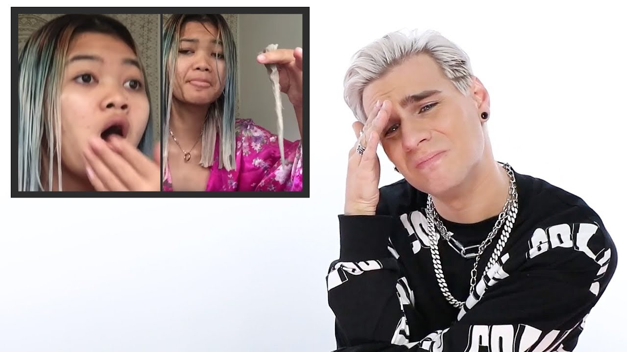 Hairdresser Reacts To Girl Melting Her Hair Off With Bleach
