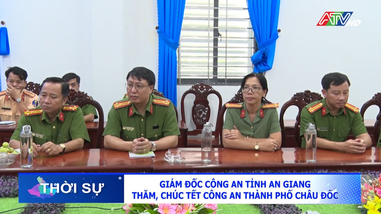Giám đốc công an tỉnh An Giang thăm, chúc Tết công an thành phố Châu Đốc | Đài Truyền hình An Giang