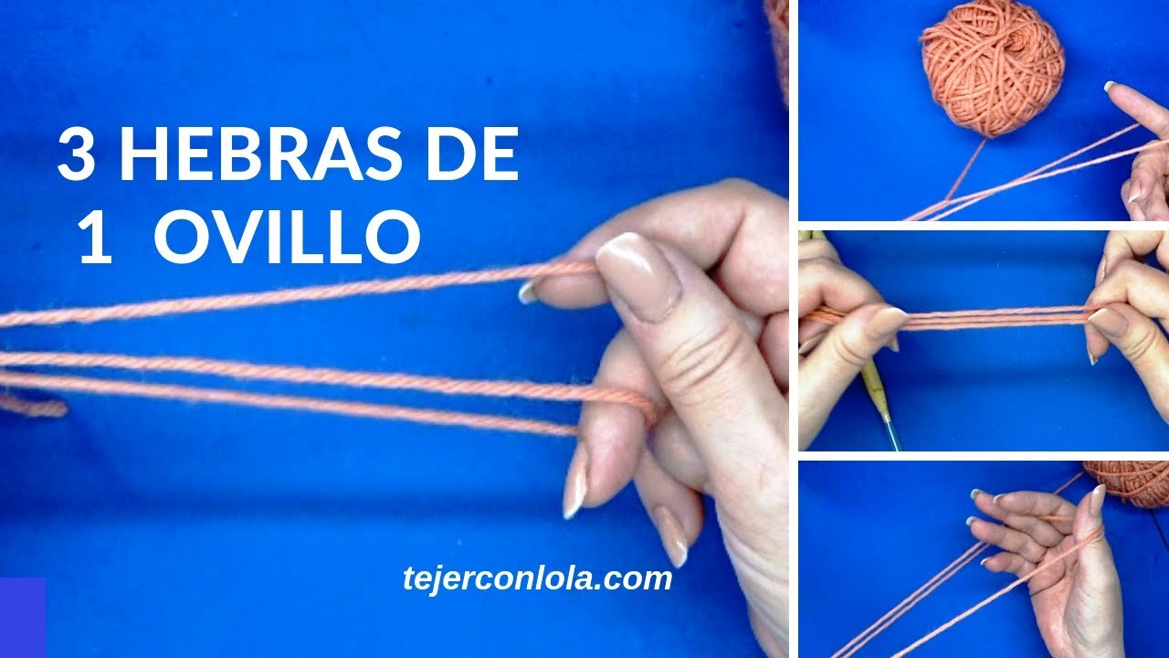 COMO TEJER CON 3 CABOS DE 1 SOLO OVILLO