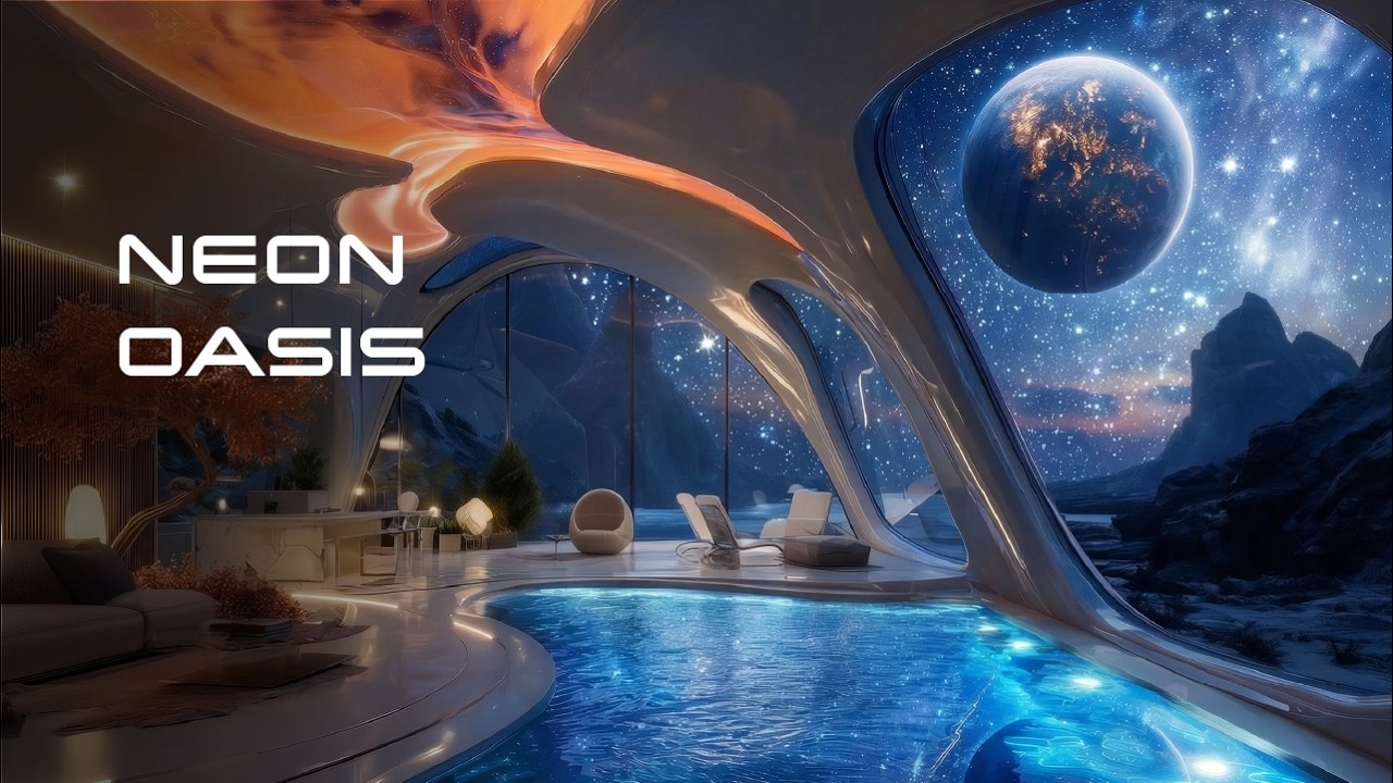 Soft Jazz Hop For Relaxation & Cosmic Chillout • Neon Pool House | Focus, Study, Relax, Work