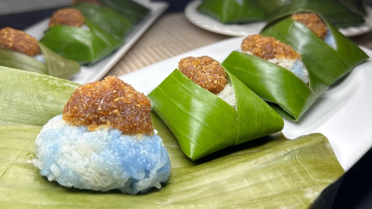 娘惹蓝花椰丝糯米饭 | 马来西亚传统糕点 | 口感软糯香甜 | Nyonya Kuih Pulut Inti