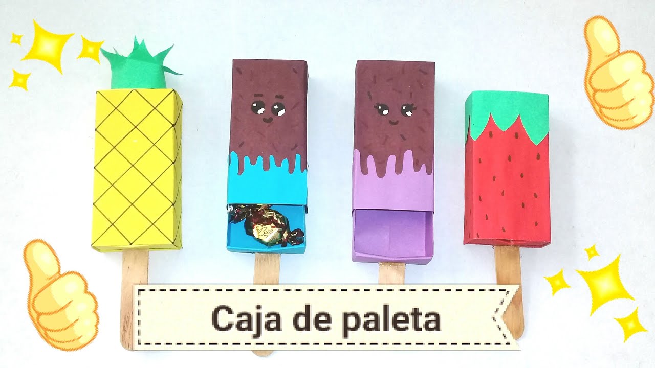 CAJITAS EN FORMA DE PALETA(SUPER FACIL)