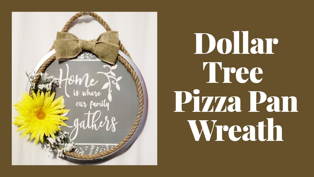 Венок из противней для пиццы из магазина Dollar Tree