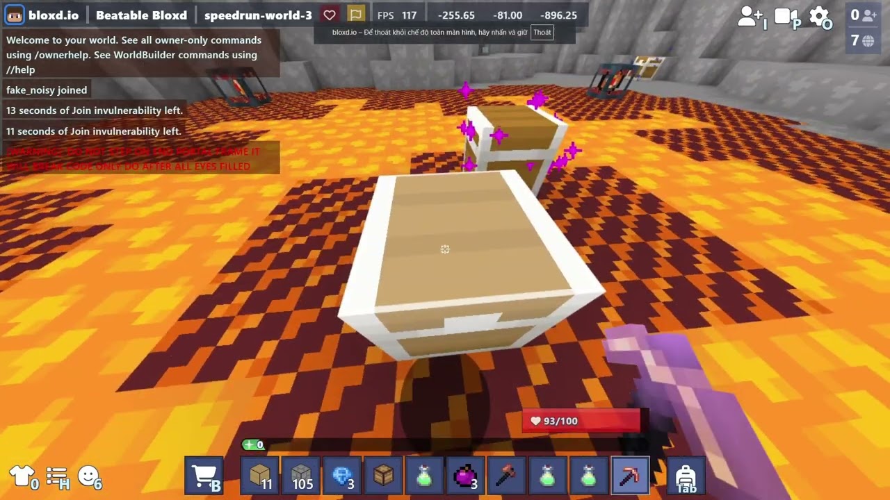 Beatable bloxd speedrun, world record?